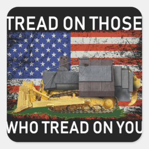 Tread auf denen, die auf Ihrem T - Shirt Classic R Quadratischer Aufkleber