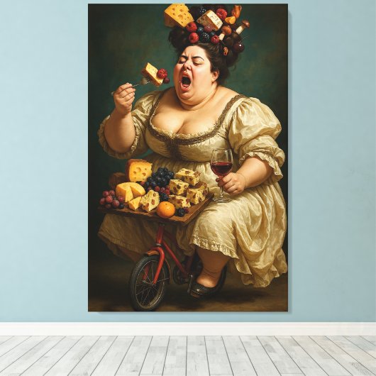 "Tread Lightly, Eat Heavily" Surreal Art Work Leinwanddruck (Insitu (Holzboden))