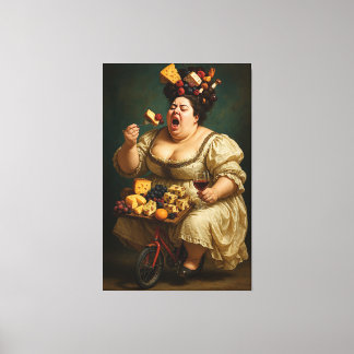 "Tread Lightly, Eat Heavily" Surreal Art Work Leinwanddruck