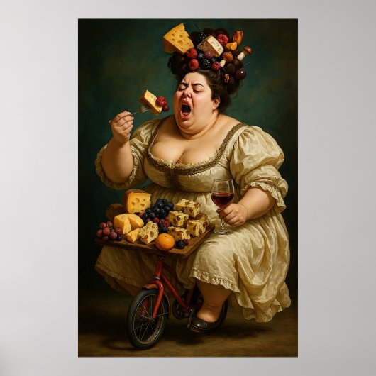 "Tread Lightly, Eat Heavily" Surreal Art Work Poster (Vorne)