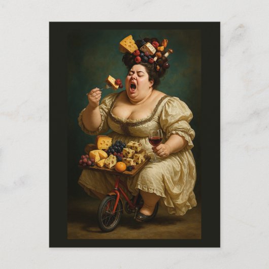 "Tread Lightly, Eat Heavily" Surreal Art Work Postkarte (Vorderseite)