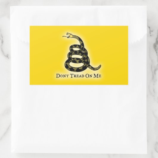 Tread on me Aufkleber (Tasche)