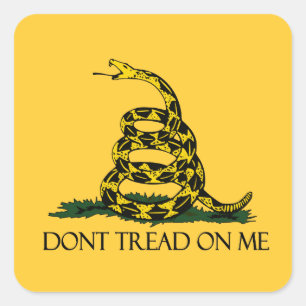 Tread on Me Gadsden Flag Historisches Militär Quadratischer Aufkleber