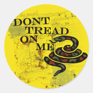 Tread on Me Gadsden Flag/Symbol spenden Runder Aufkleber