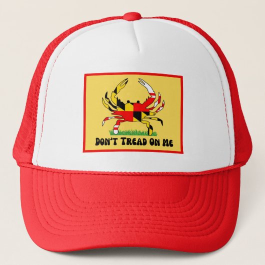 Tread on Me - MD Flag Crab - Trucker Hat Truckerkappe (Vorderseite)