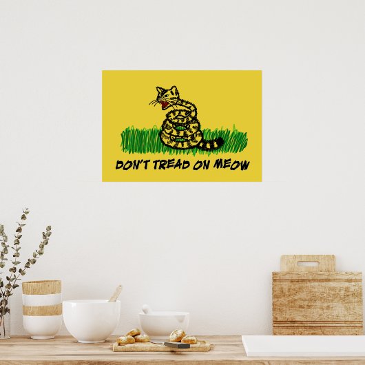 Tread on Meow nicht Poster (Küche)
