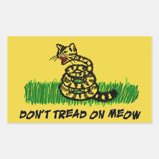 Tread on Meow nicht Rechteckiger Aufkleber (Vorderseite)