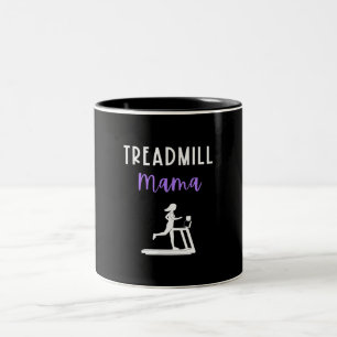 Treadmill Mama Runner Mama Running Workout Zuhause Zweifarbige Tasse