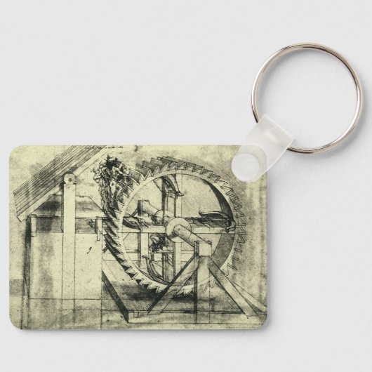 Treadmill Powered Crossbow by Leonardo da Vinci Schlüsselanhänger (Vorderseite)