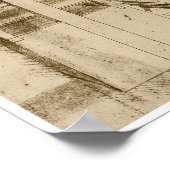 Treadmill Powered Crossbow, Leonardo da Vinci Poster (Ecke)