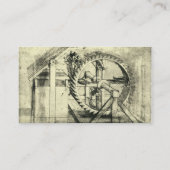 Treadmill Powered Crossbow von Leonardo da Vinci Visitenkarte (Rückseite)