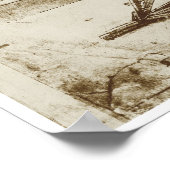 Treadmill Powered Digging Machine, Da Vinci Poster (Ecke)