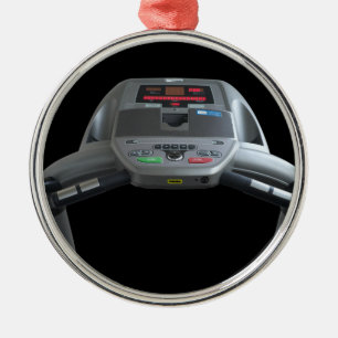 Treadmill Silbernes Ornament