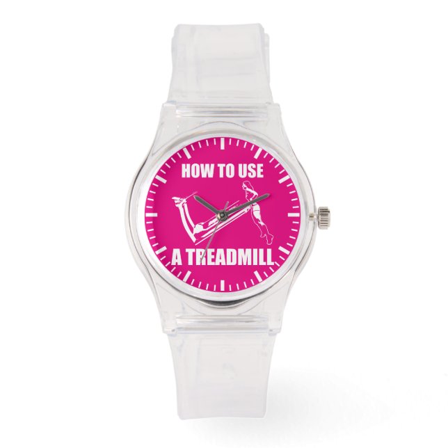 Treadmill - Women's Funny Novelty Workout Armbanduhr (Vorderseite)