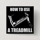 Treadmill - Women's Funny Novelty Workout Button (Vorderseite)