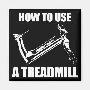 Treadmill - Women's Funny Novelty Workout Magnet