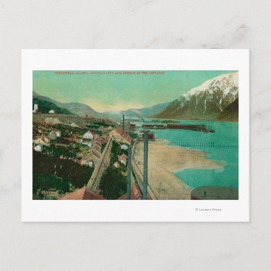 Treadwell, AK und Douglas City und Juneau in Postkarte (Vorderseite)