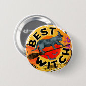 Treak oder Leckerei Beängstigend Halloween Pumpkin Button (Vorne & Hinten)