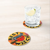 Treak oder Leckerei Beängstigend Halloween Pumpkin Runder Pappuntersetzer (Vor Ort)