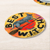 Treak oder Leckerei Beängstigend Halloween Pumpkin Runder Pappuntersetzer (Angewinkelt)