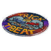 Treak oder Leckerei Beängstigend Halloween Pumpkin Schneidebrett (Ecke)