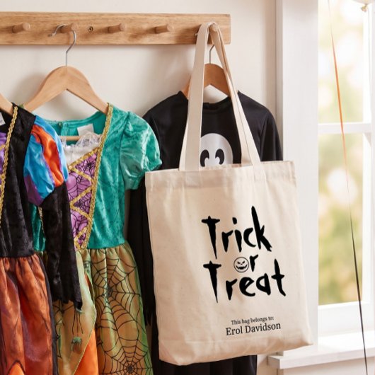 Treak oder Leckerei Personalisiert Halloween Goody Tragetasche