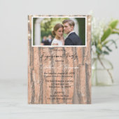 Treart Heart Gradient Foto Engagement Partei Einladung (Stehend Vorderseite)