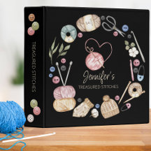 Treased Stitches Monogram Pattern Keeper