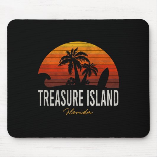 Treasinsel Beach Florida Fl Palms Urlaub Su Mousepad (Vorne)