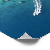 Treasinsel Resort and boat, Fidschi Poster (Ecke)