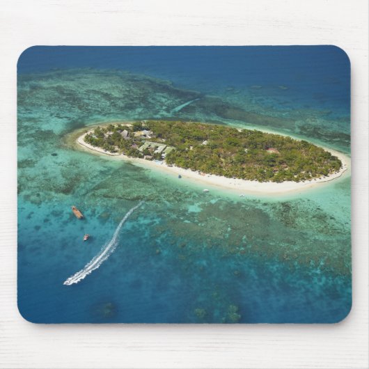Treasinsel Resort und Schiff, Fidschi Mousepad (Vorne)