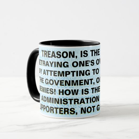 TREASON UND BIDEN'S GUILT TASSE (Vorderseite Links)