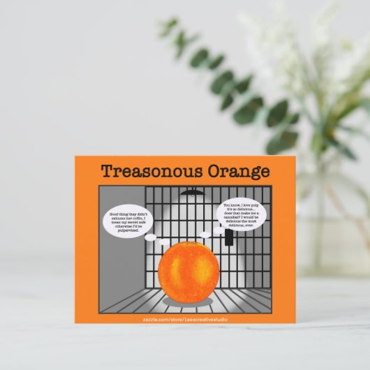 Treasonous Orange Postkarte (Stehend Vorderseite)