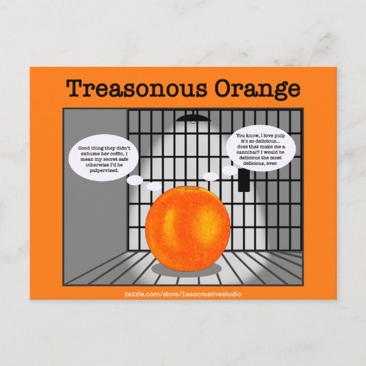 Treasonous Orange Postkarte (Vorderseite)
