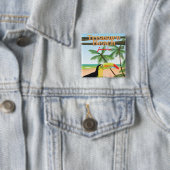 Treasure Beach Jamaica Reiseplakat Button (Beispiel)