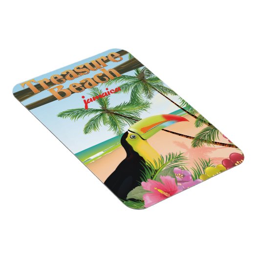 Treasure Beach Jamaica Reiseplakat Magnet (Rechte Seite)