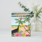 Treasure Beach Jamaica Reiseplakat Postkarte (Stehend Vorderseite)