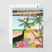 Treasure Beach Jamaica Reiseplakat Postkarte (Vorne/Hinten)