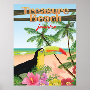 Treasure Beach Jamaika Reiseplakat Poster