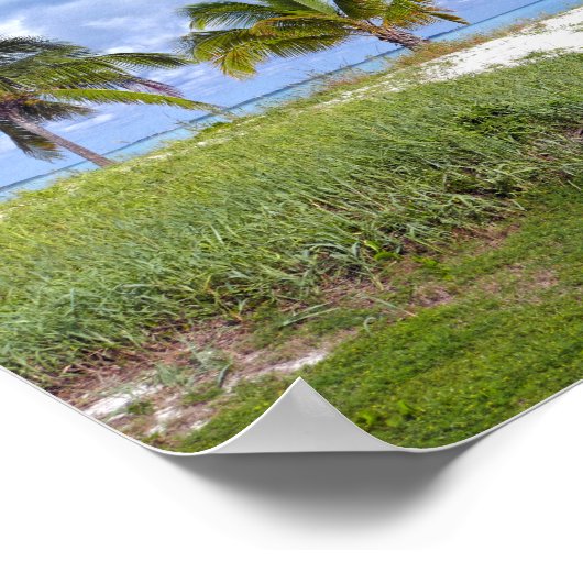 Treasure Cay Beach Boardwalk, Bahamas Poster (Ecke)