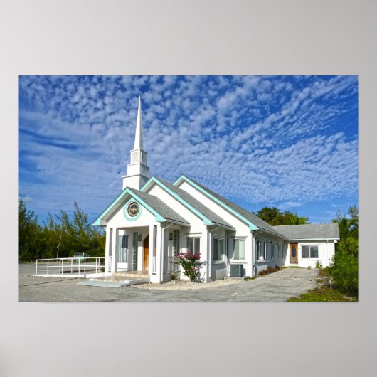 Treasure Cay Kirche, Bahamas Poster (Vorne)