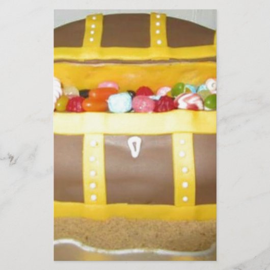 Treasure chest cake briefpapier (Vorderseite)