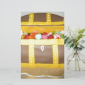 Treasure chest cake briefpapier (Stehend Vorderseite)