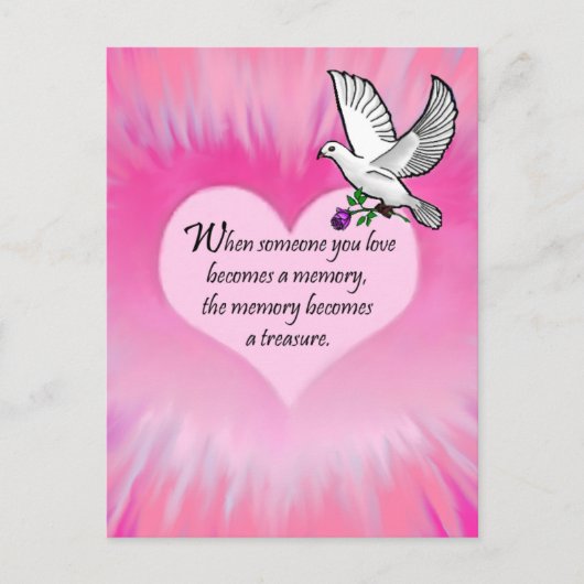 Treasure Erinnerungen" Bird Postkarte (Vorderseite)