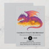 Treasure Guard Dragon Geburtstag Einladung (Vorne/Hinten)