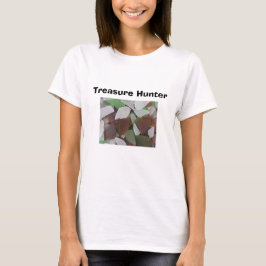 Treasure Hunter Beach Coast Sea Glass Foto T-Shirt