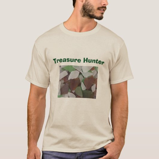 Treasure Hunter Beach Coast Sea Glass Foto T-Shirt (Vorderseite)
