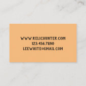 Treasure Hunter Metal Detection Relics Locks Visitenkarte (Rückseite)