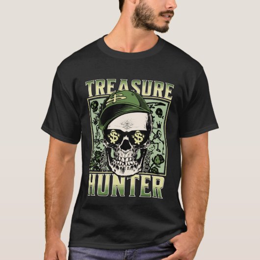 Treasure Hunter Metal detector Graffiti Detectoris T-Shirt (Vorderseite)