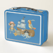 Treasure Hunter Pirate Birthday Metall Brotdose (Rückseite)